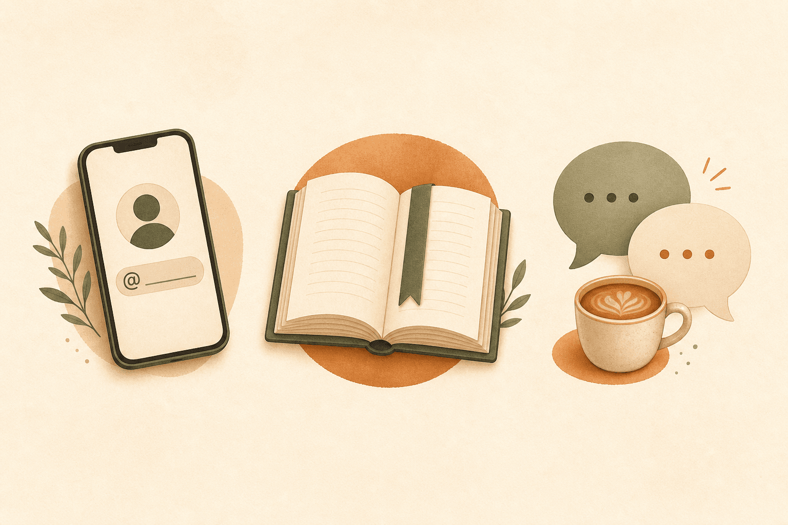 Illustration of joining, reading, and discussing books